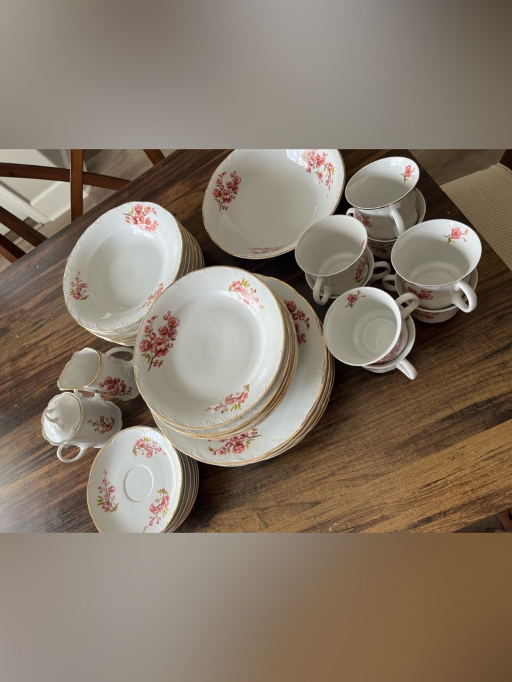 Vintage ARPO porcelaine cherry blossom made in Romania china set